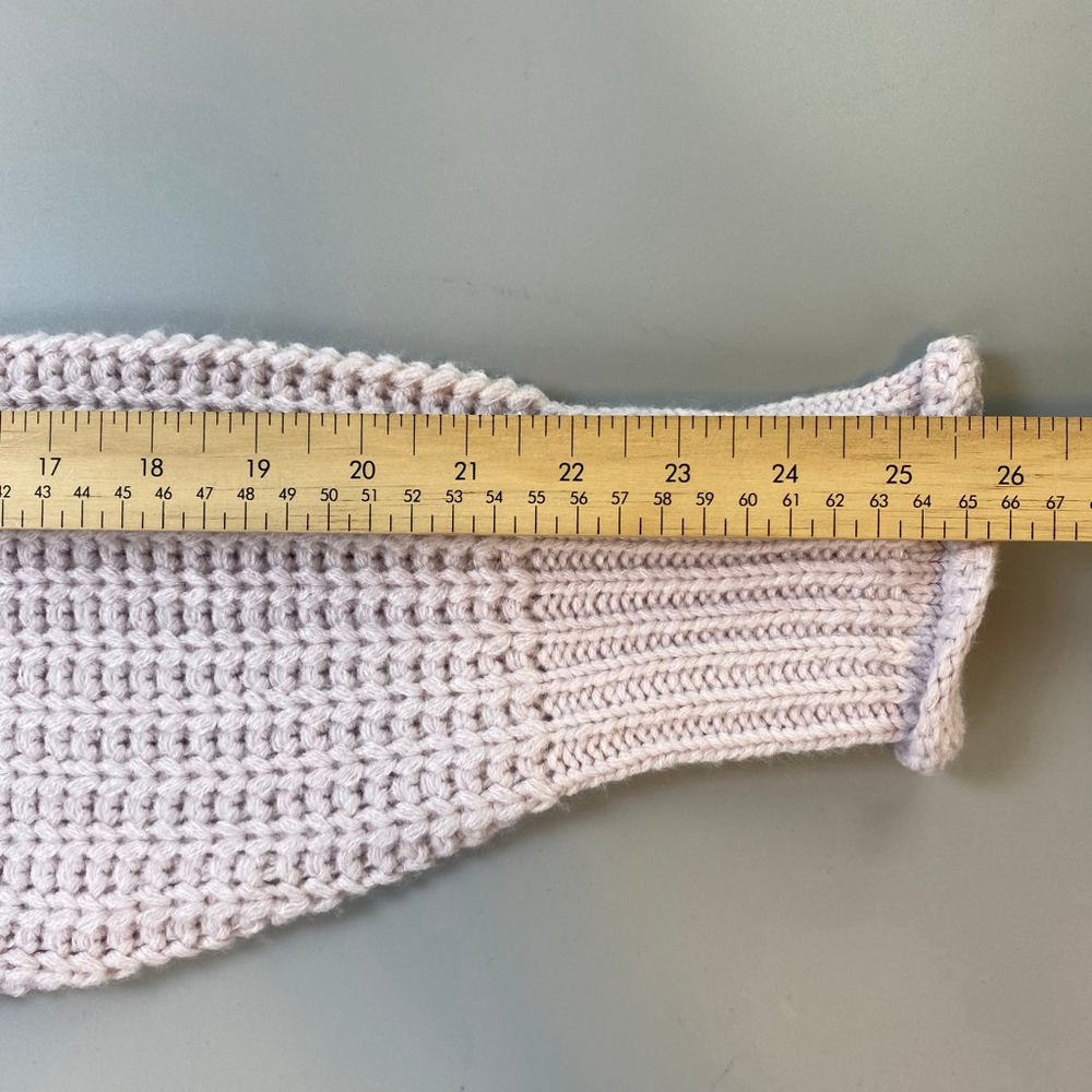 Sweater Small Pink Ribbed Roll Neck Soft Girl Balletcore Pastel Raglan Boxy Crop - Picture 7 of 10